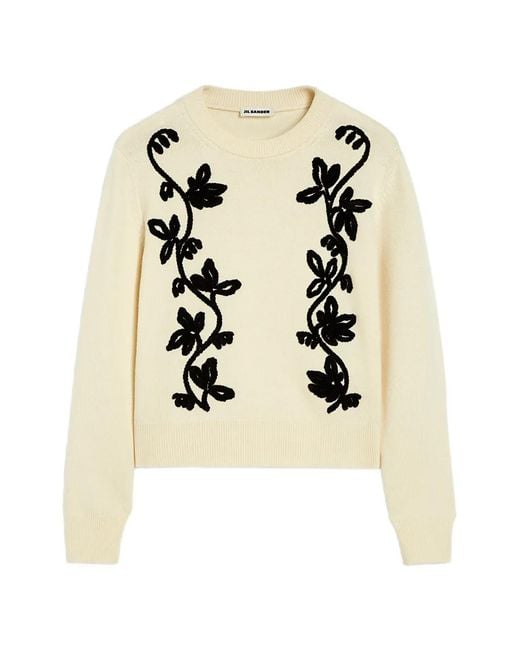 Jil Sander White Sweater Clothing