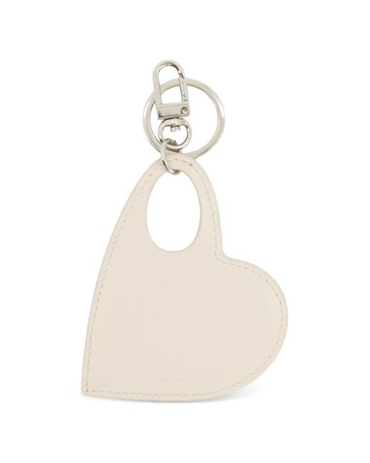 Coperni White Heart Keychain