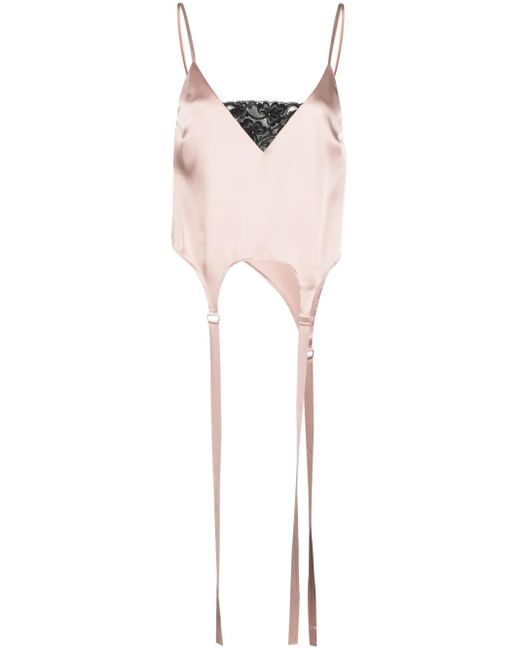 Ssheena Pink Camisole-Top Mit Spitze