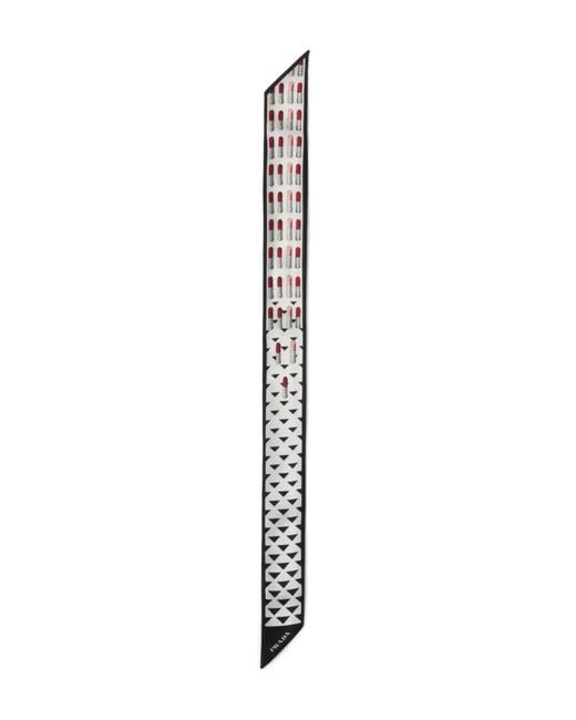 Prada White Schal Aus Seide
