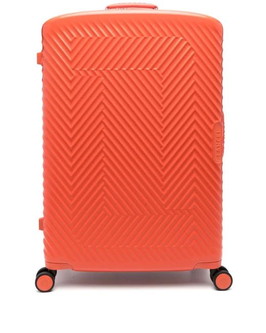Lancel Orange Large Atlas Suitcase
