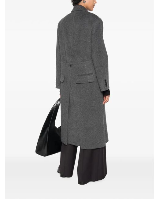 Source Unknown Gray Hutton Double-Breasted Coat