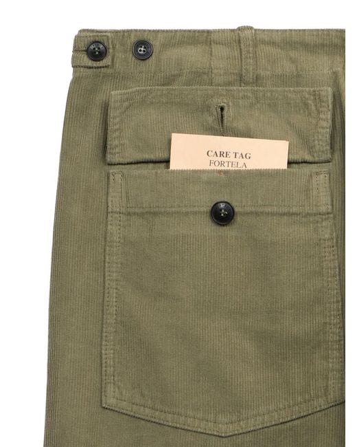 Fortela Green Patch Pocket Trousers for men