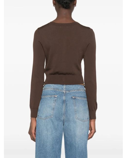 Sandro Cropped Vest in het Brown
