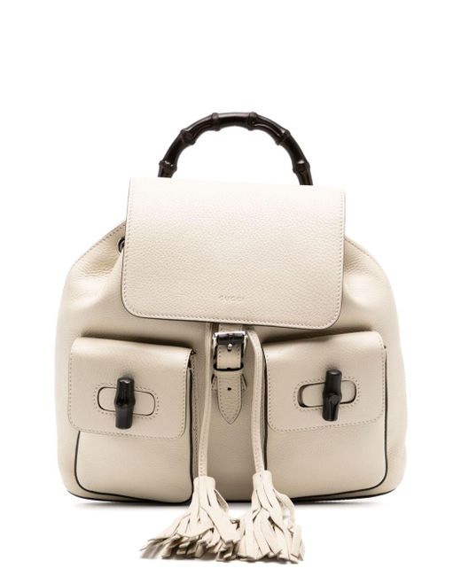 Gucci Natural Leather Backpack