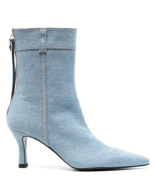 Light blue ankle boots top