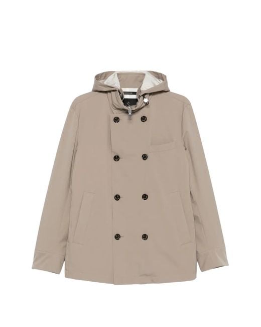Montecore Natural Double-Breasted Hooded Jacket for men