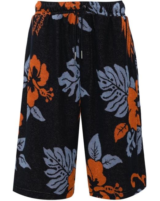 Maison Kitsuné Shorts Mit Blumen-Print in Blue für Herren