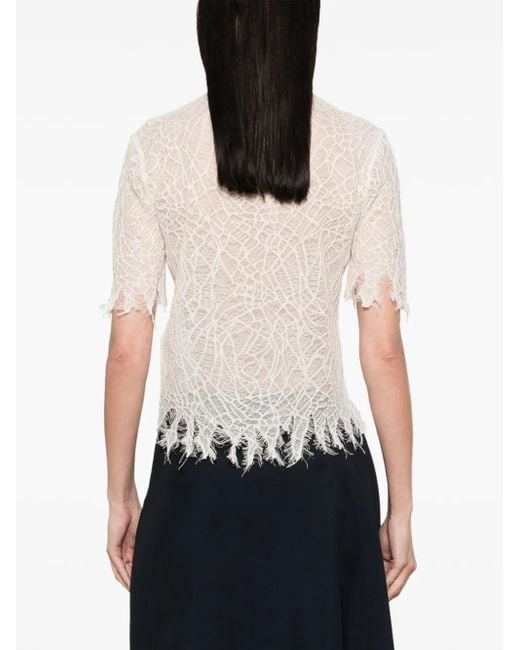 Alexander McQueen White Lace Blouse
