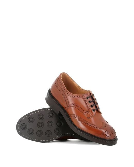 Tricker's Brown Bourton Brogue Derby Shoes for men