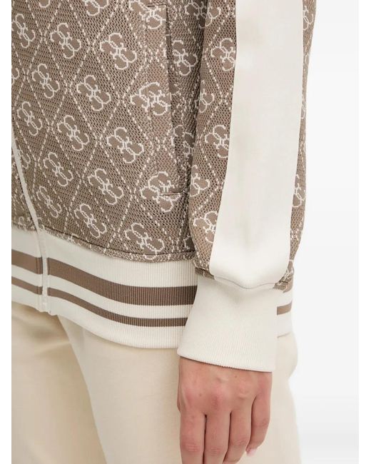 Guess Natural Monogram Zip Sweater
