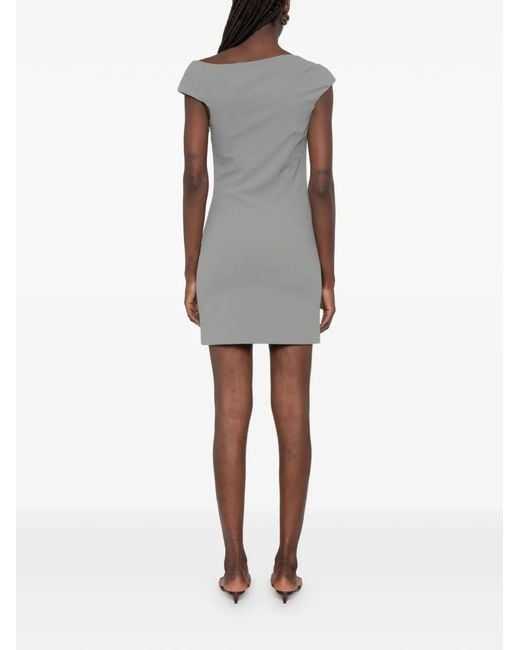 Patrizia Pepe Gray Mini Torçon Dress