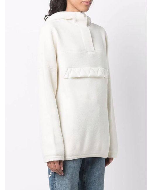 CORTE DI KEL White Oversized Cashmere Hoodie
