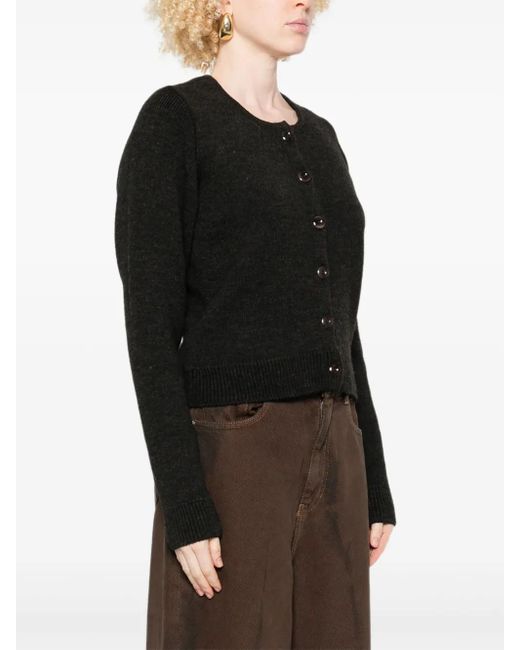 Lemaire Black Button-Front Cardigan
