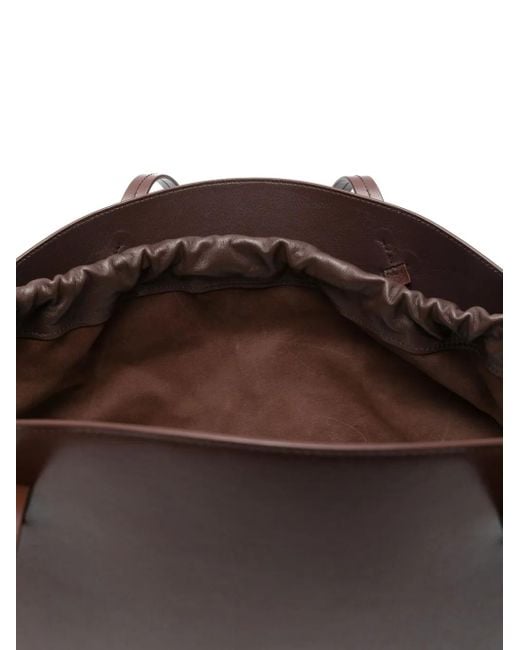 Jil Sander Brown Große Curve Schultertasche