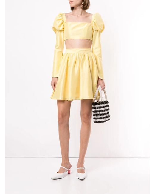 Macgraw Yellow Canary Crop Blouse