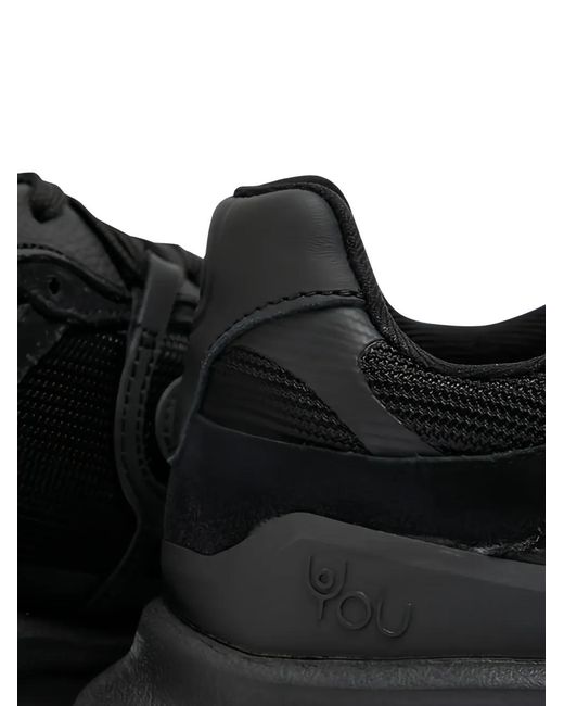 Now You Live Black Yx 101 Lace-Up Sneakers for men