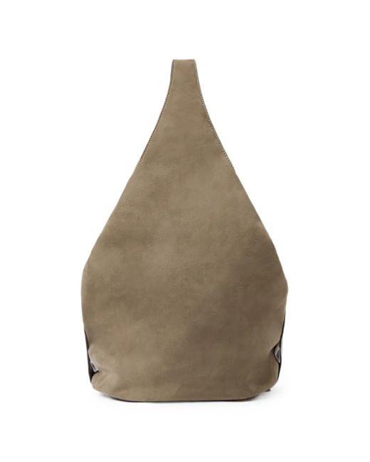 Stella McCartney Brown Logo-Print Panelled Shoulder Bag