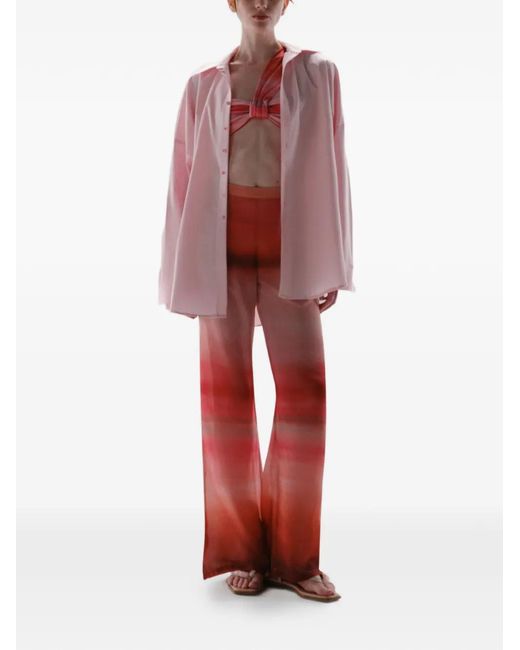 Baobab Red Lulu High-Rise Palazzo Pants