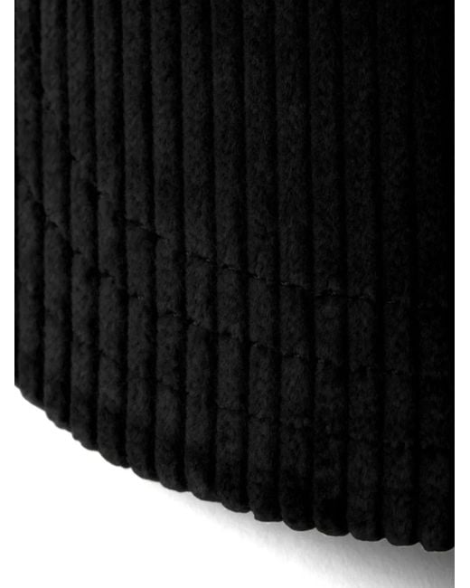 Prada Black Corduroy Baseball Cap for men