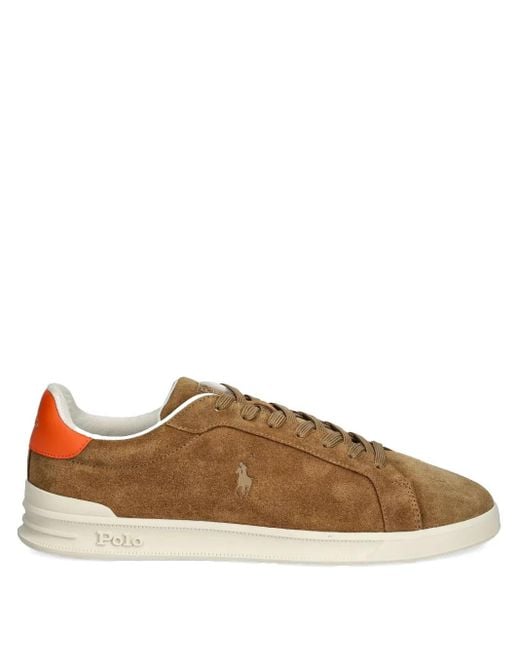 Polo Ralph Lauren Brown Heritage Court Sneakers for men