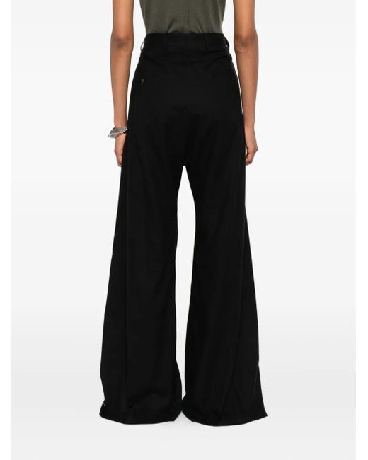 Rick Owens Black Zip-Fly Button Trousers