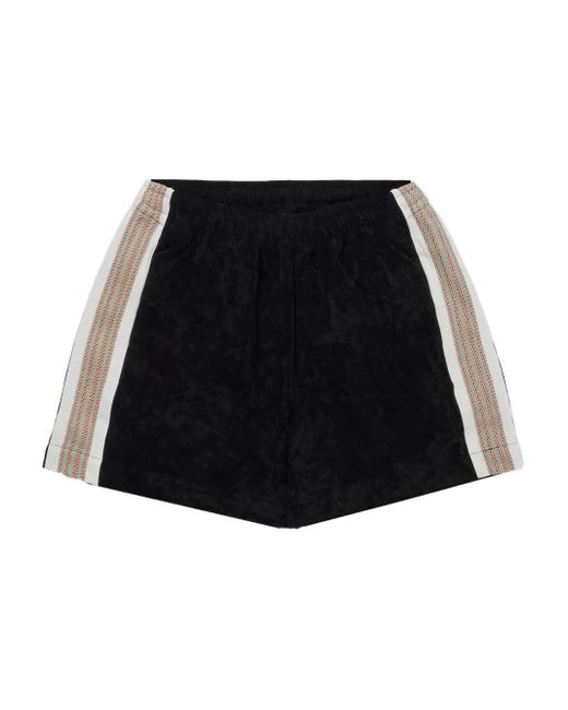 Sasquatchfabrix Black Side-Stripe Shorts for men