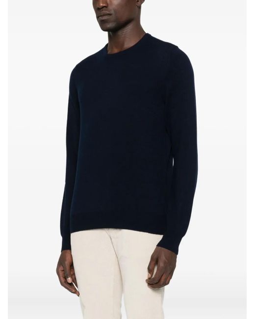 Fileria Blue Crew-Neck Cashmere Sweater for men