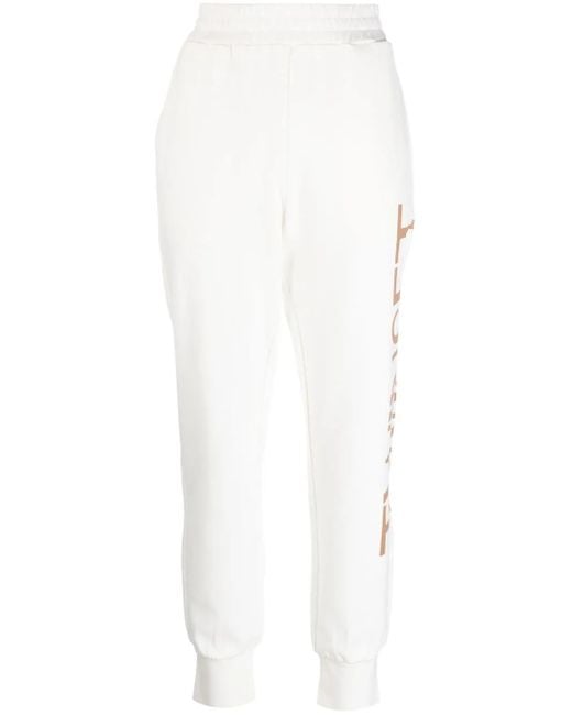 Twinset White Logo-Print Track Pants
