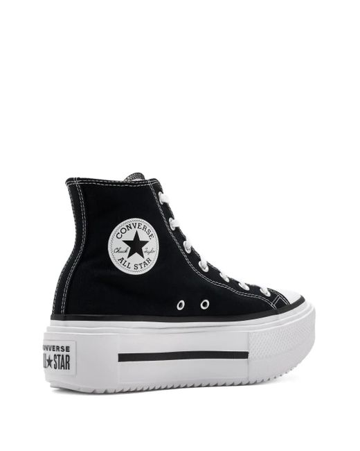 Converse Black Hi-Top Platform Sneakers