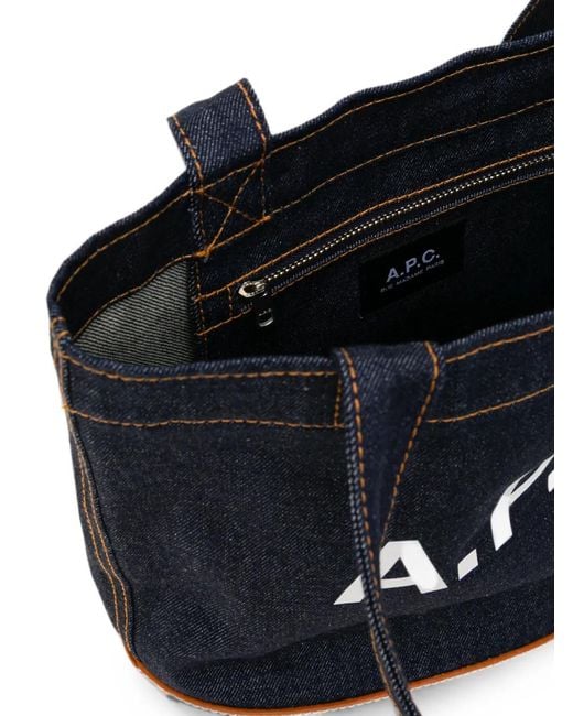 A.P.C. Blue Small Axel Tote Bag
