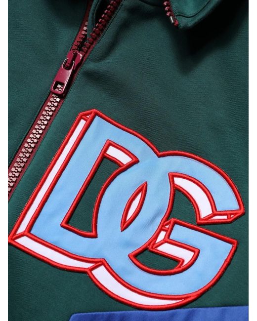 Dolce & Gabbana Green Logo-Patch Jacket for men