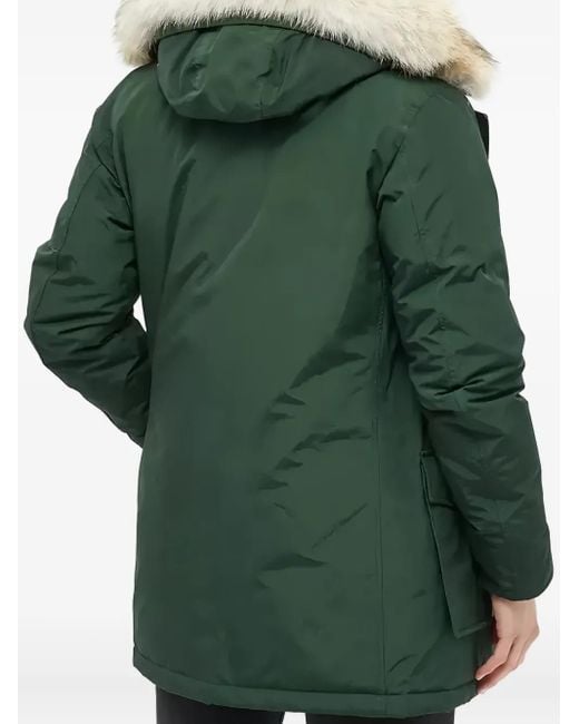メンズ Woolrich Fur-trimmed Hooded Jacket Green