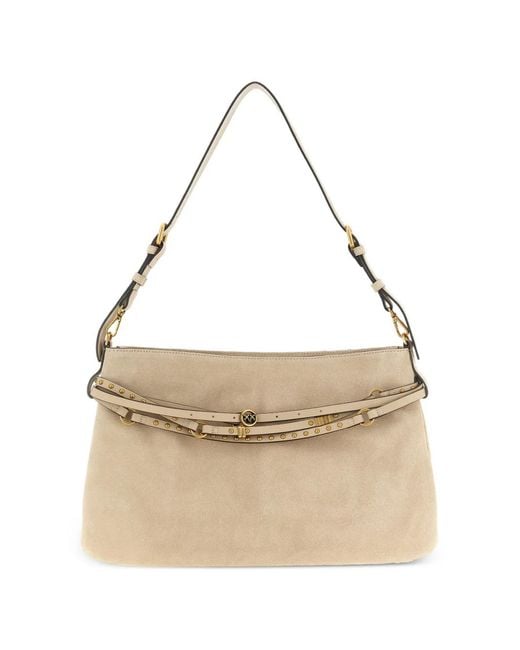 Pinko Natural Stud-Belt Shoulder Bag