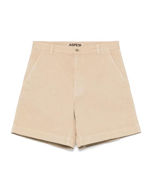 Aspesi Natural Slub Shorts for men