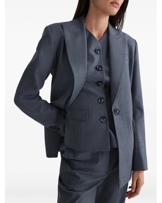 Anna Quan Gray Willow Single-Breasted Blazer
