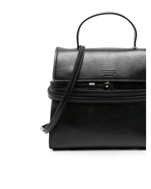 Moschino Black Small Tie Me Tote Bag