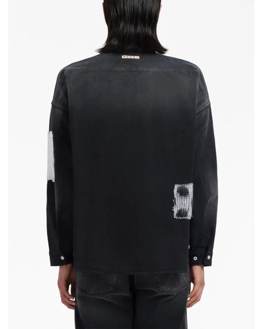 Gonna Denim Con Dettaglio Patchwork di Marni in Blue da Uomo