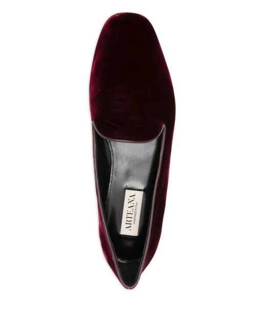 Arteana Brown Velvet-Finish Ballet Flats