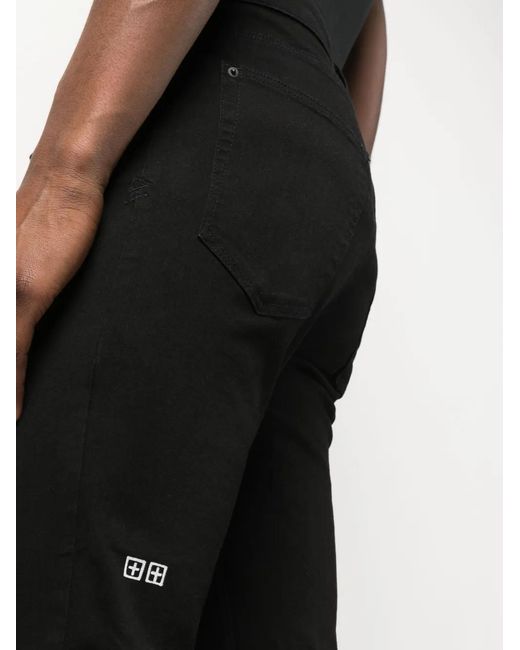 Ksubi Black Logo-Patch Skinny Jeans for men