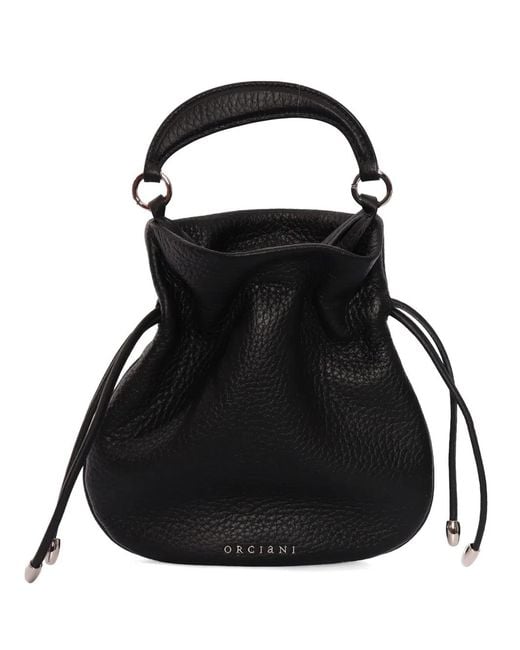 Orciani Black Drawstring-Fastening Tote Bag
