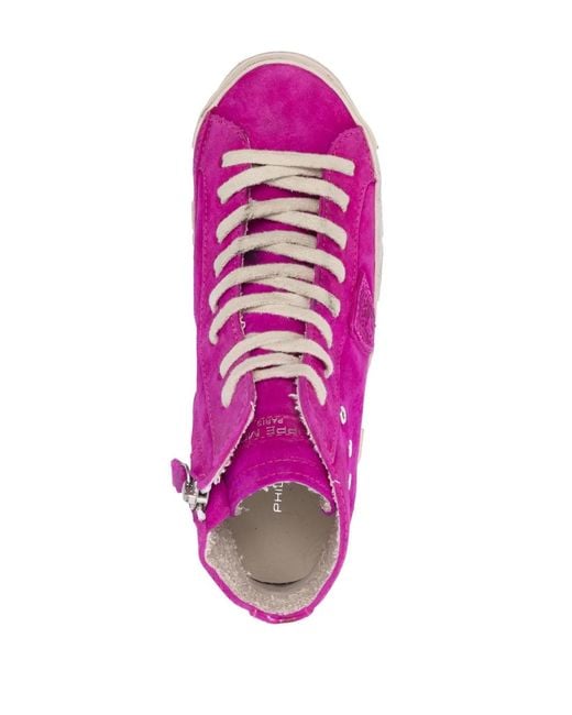Baskets Paris À Patch Logo Philippe Model en coloris Pink