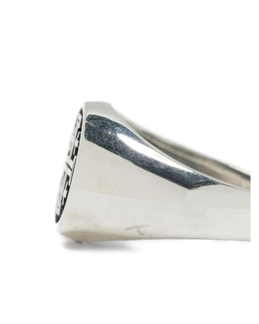 Elle Macpherson White Ring Mit Kreuz-Motiv