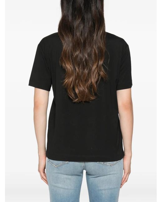 Twinset Black Graphic-Print T-Shirt