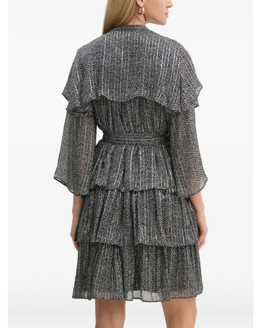 Bruuns Bazaar Black Pleated Ruffled Mini Dress
