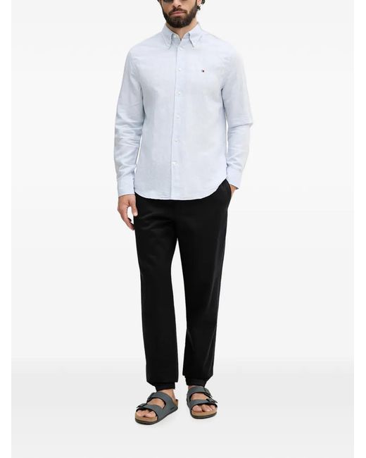 ARMANI EXCHANGE Black Pantalon À Motif Monogrammé Et Chevilles Élastiquées for men