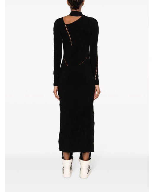Y-3 Black Ingesan Devoré Knitted Dress