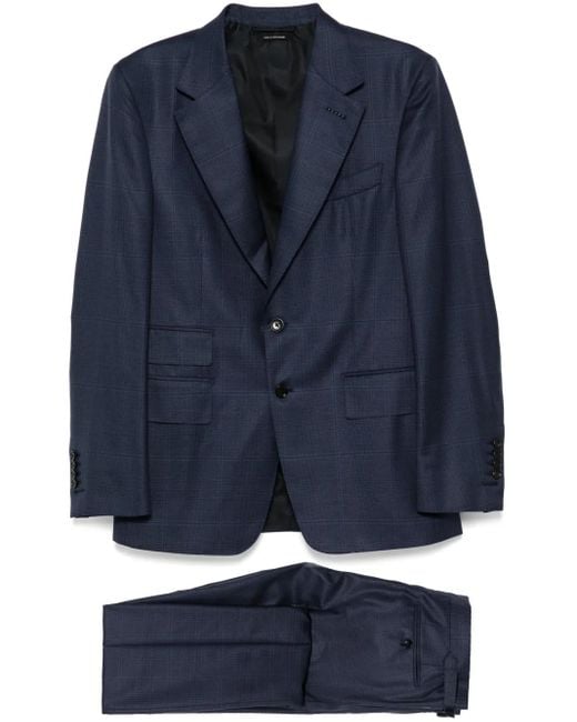 Tom Ford Blue Checked Suit