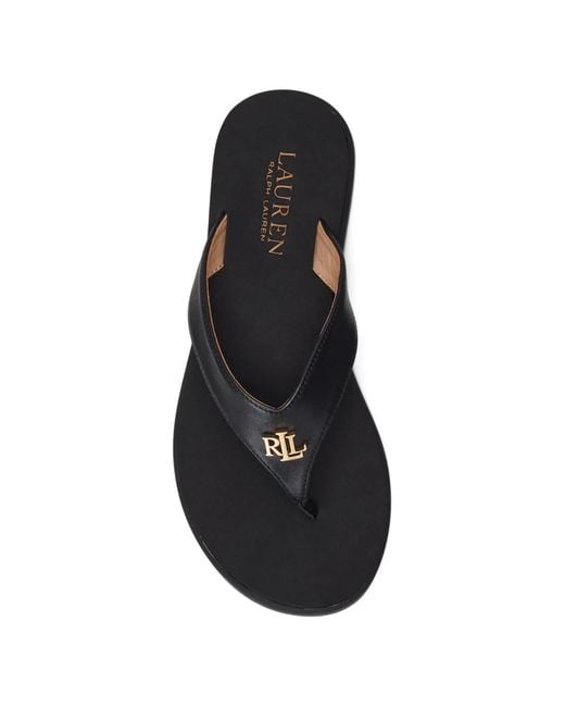 Polo Ralph Lauren Black Logo Platform Slides