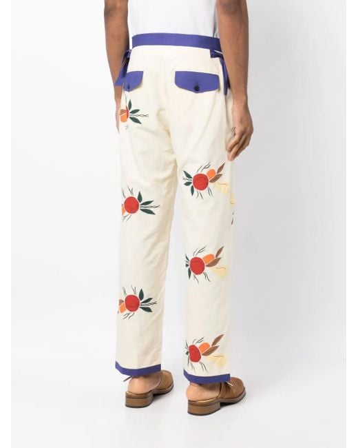 Bode Broek Met Patchdetail in het White voor heren